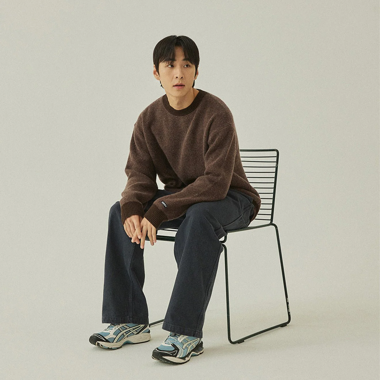 Kappy Ringer Round Wool Knit Brown - Image 3