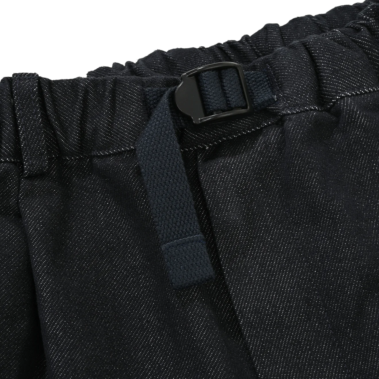 Kappy Two Tuck Wide Denim Pants Deep Indigo - Image 3