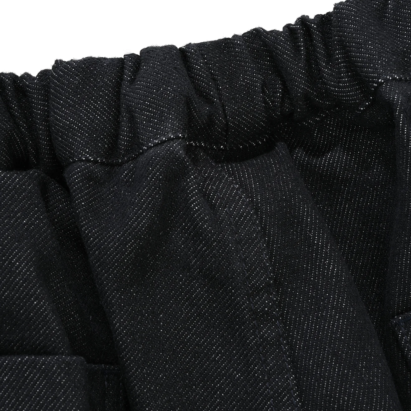 Kappy Two Tuck Wide Denim Pants Deep Indigo - Image 5