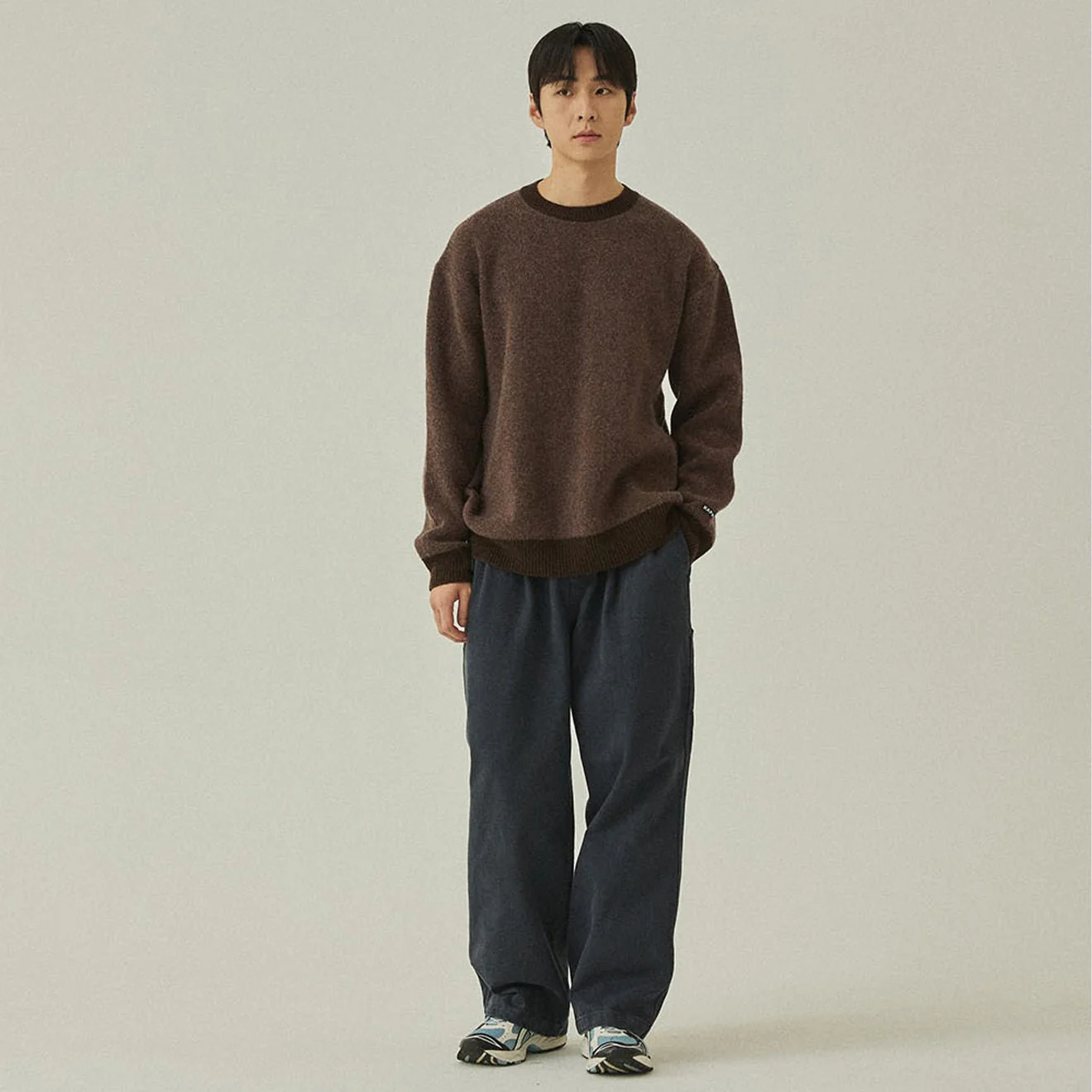Kappy Two Tuck Wide Kation Pants Dark Gray - Image 2