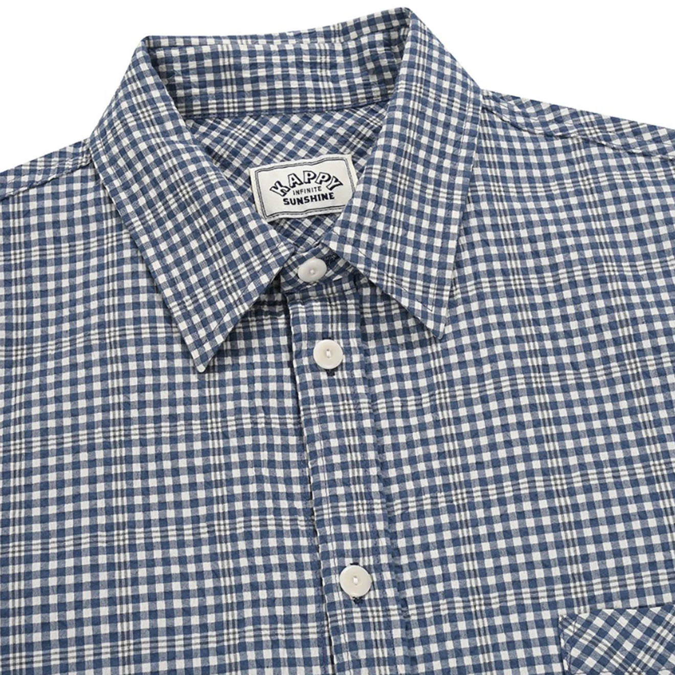 Kappy Vintage Check Shirt Blue - Image 3