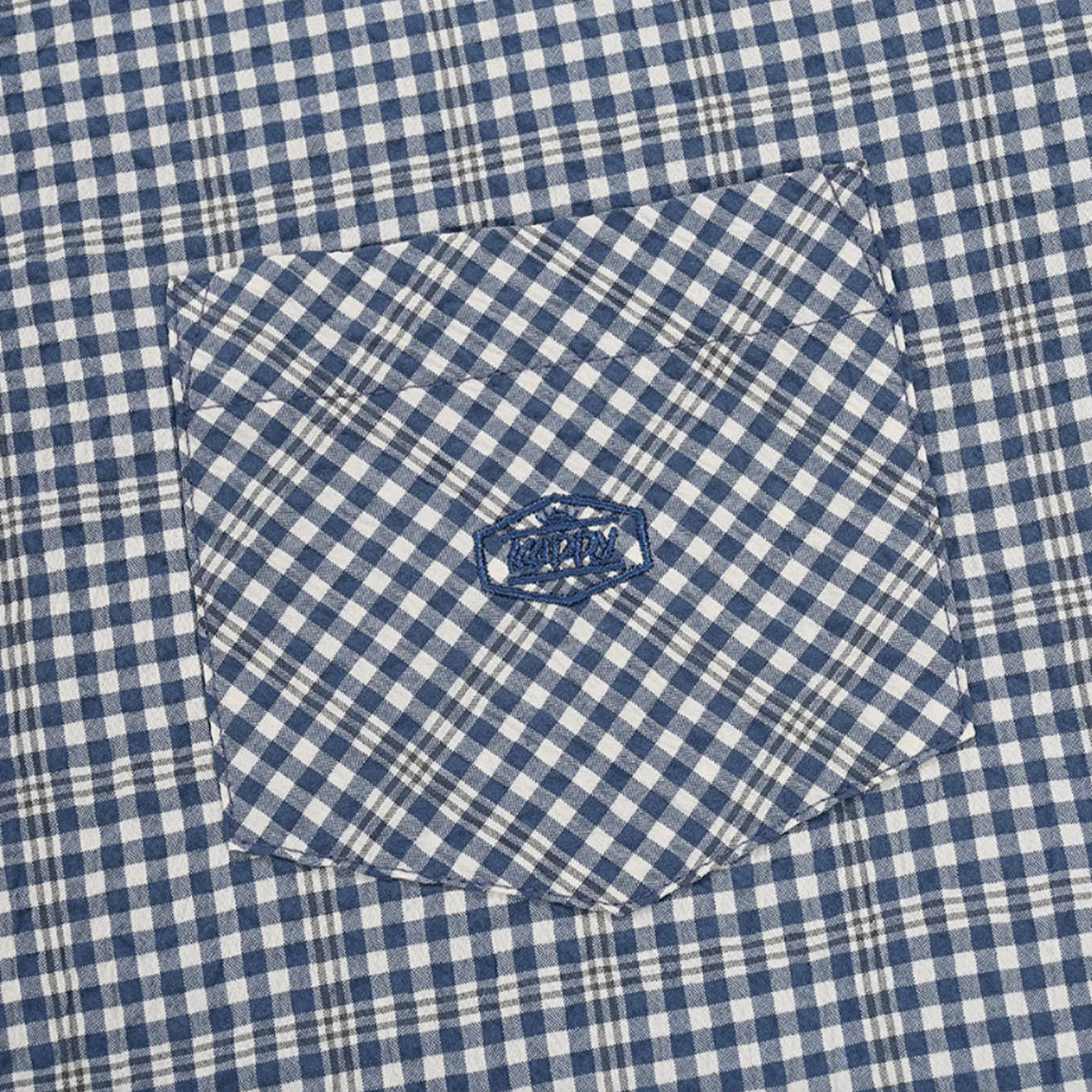 Kappy Vintage Check Shirt Blue - Image 4