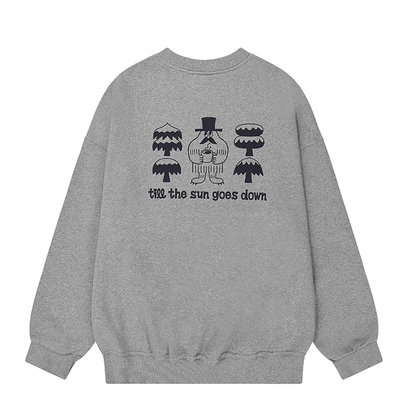 Kappy Yeti Fluff Sweat Shirt Gray - Image 2