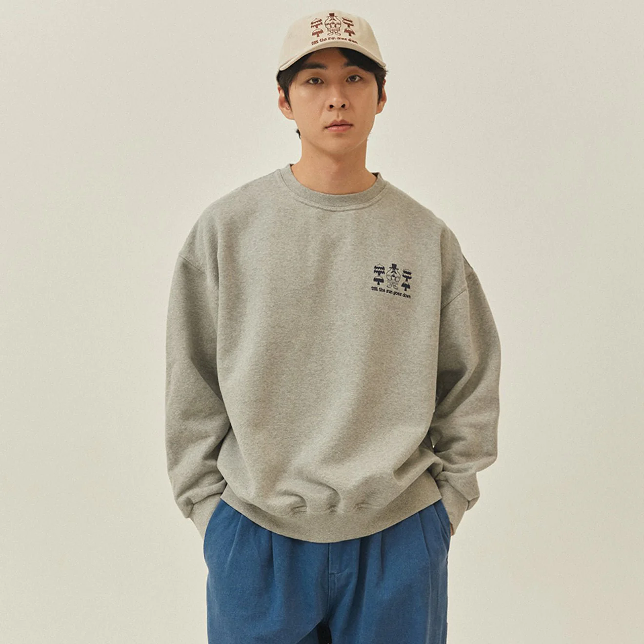 Kappy Yeti Fluff Sweat Shirt Gray - Image 3