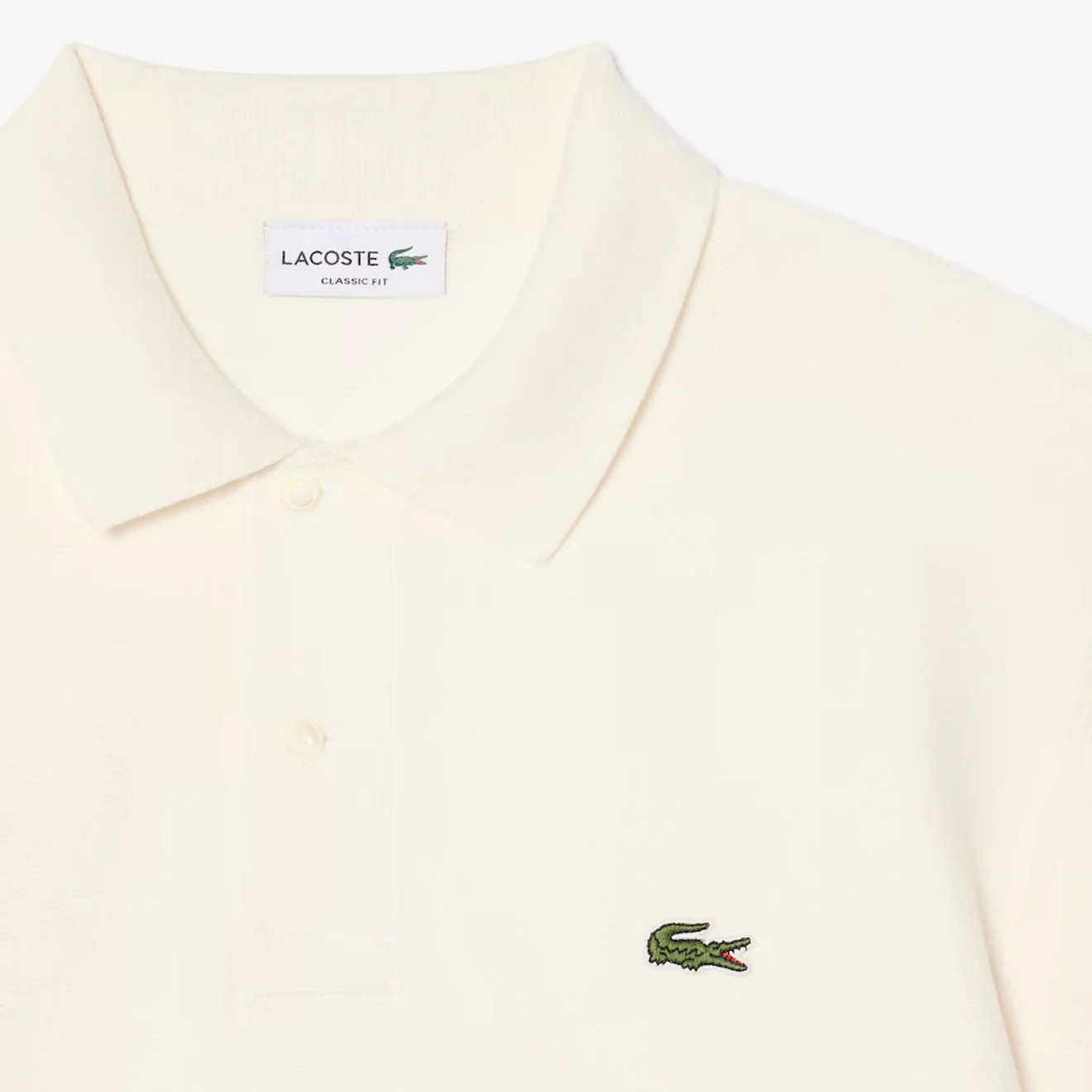 Lacoste Classic Fit Knitted S/S Polo Shirt Flour - Image 4