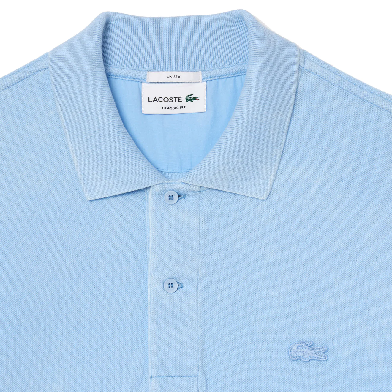 Lacoste Classic Fit L.12.12 Wash Effect Polo Shirt Pale Blue - Image 2