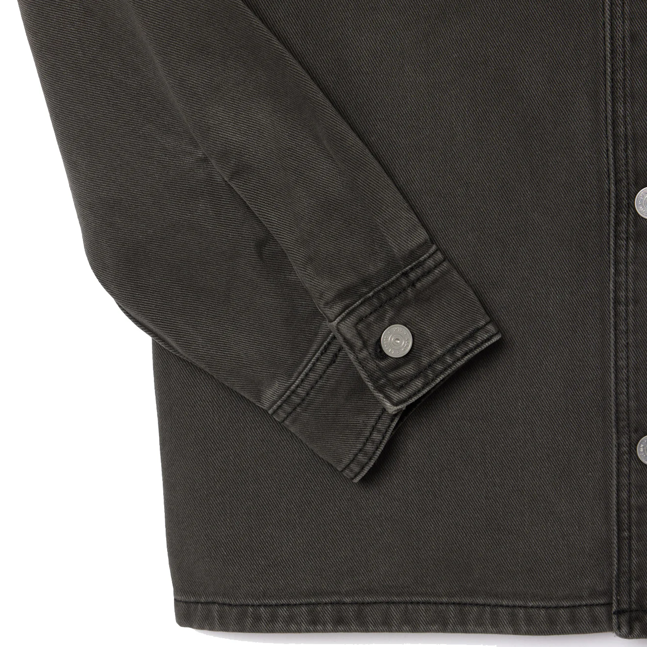 Lacoste Coloured Denim Classic Collar Overshirt  Eco Noir - Image 2