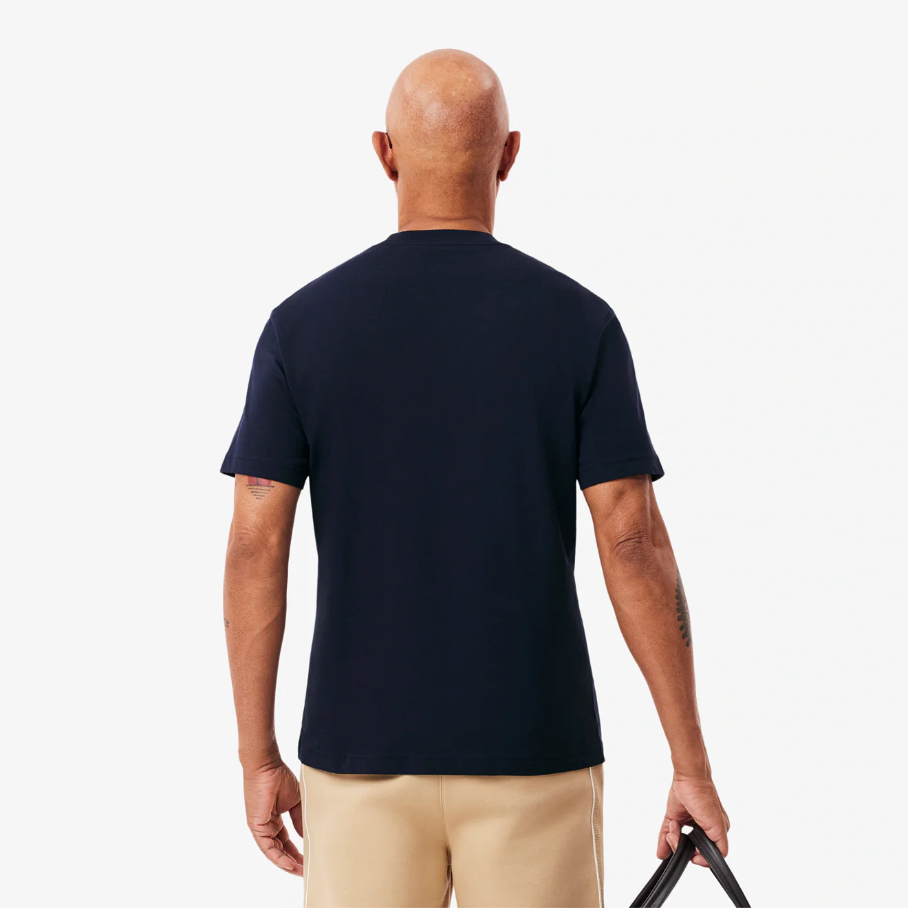 Lacoste Cotton T-Shirt with Breast Pocket Midnight Blue - Image 4