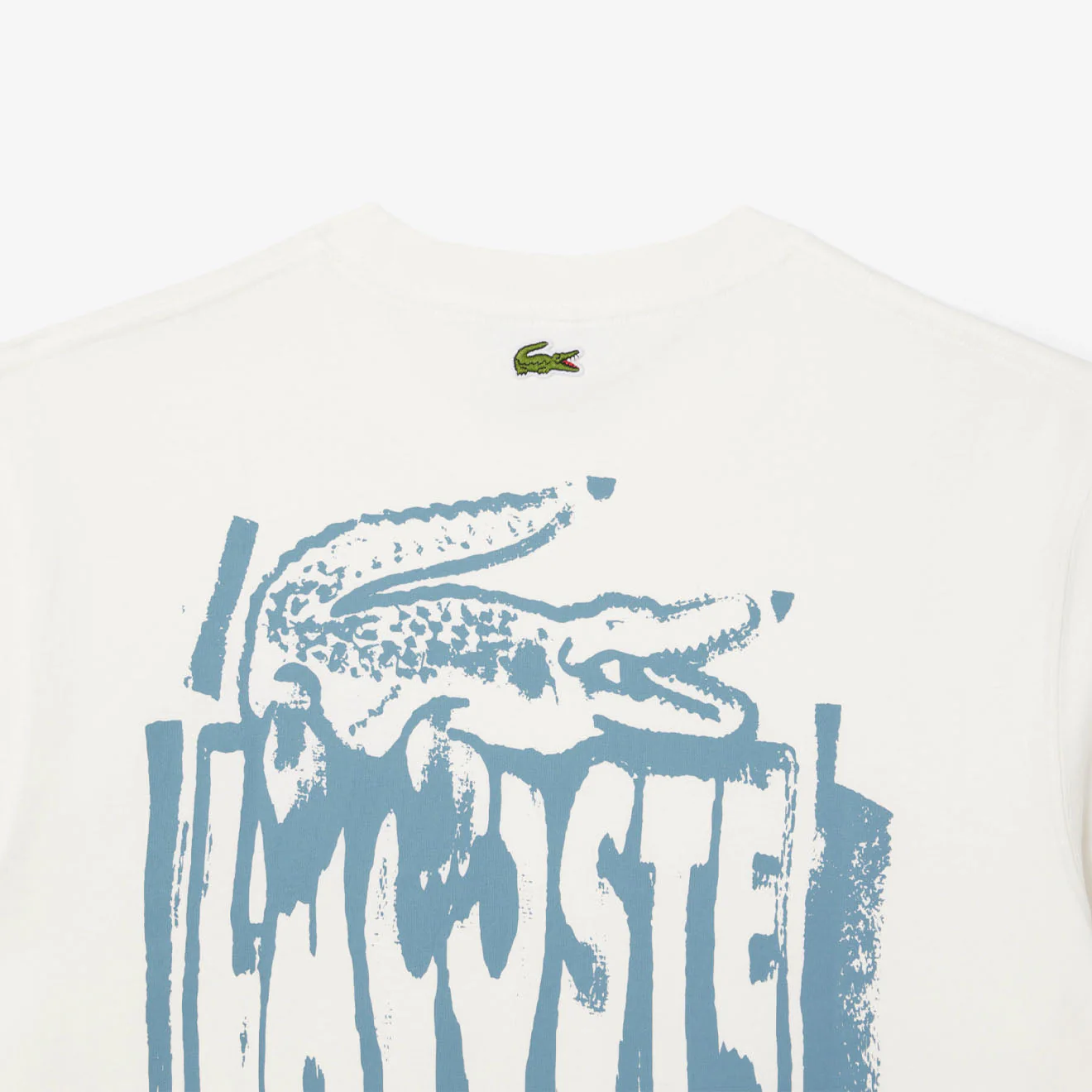 Lacoste Crocodile Blur Graffiti S/S Tee Flour / Limestone - Image 2