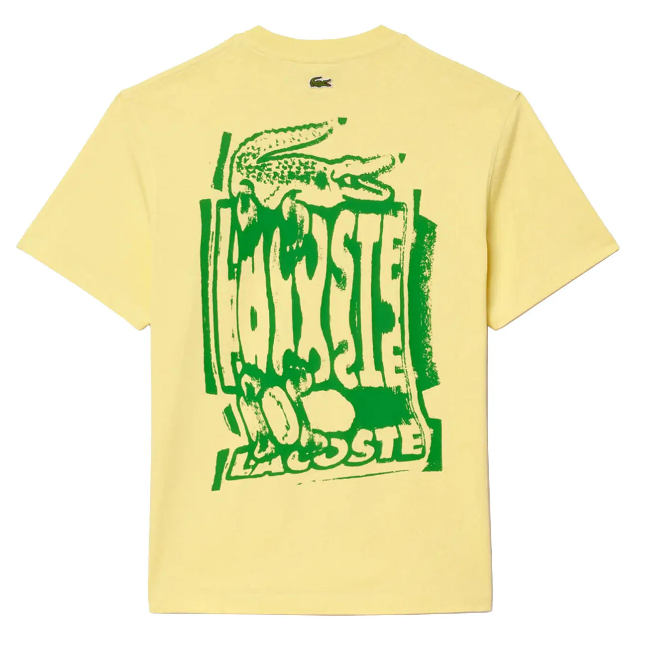 Lacoste Crocodile Blur Graffiti S/S Tee Yellow - Image 2