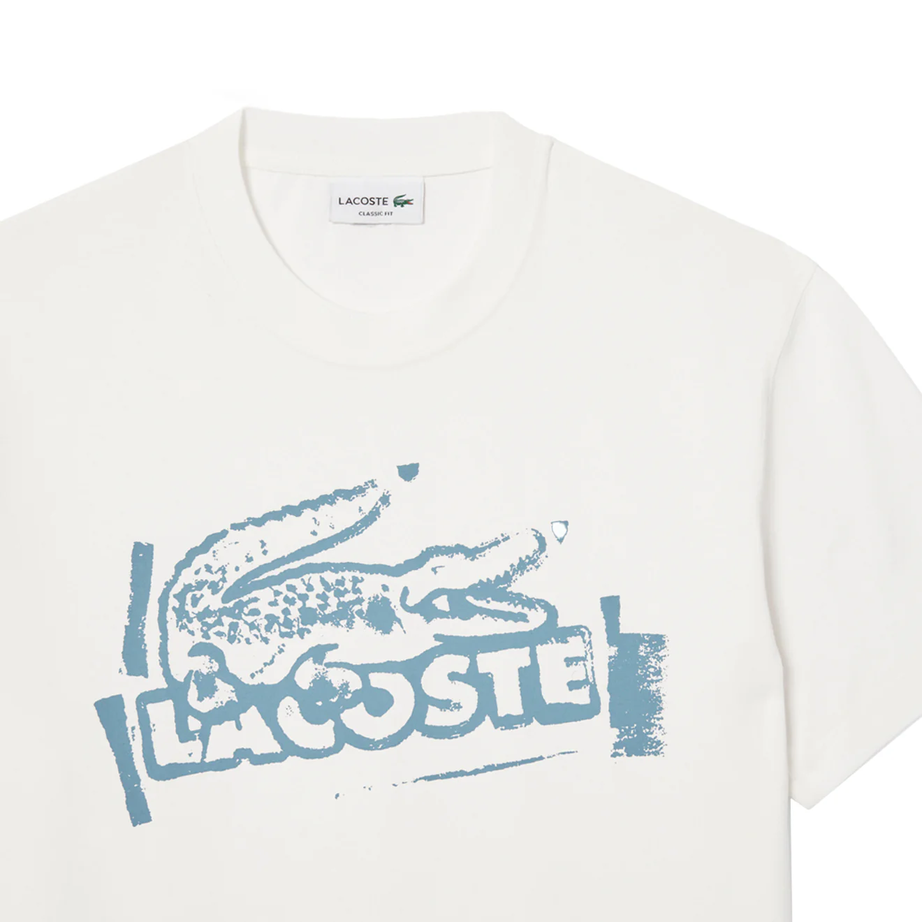Lacoste Crocodile Graffiti S/S Tee White - Image 2