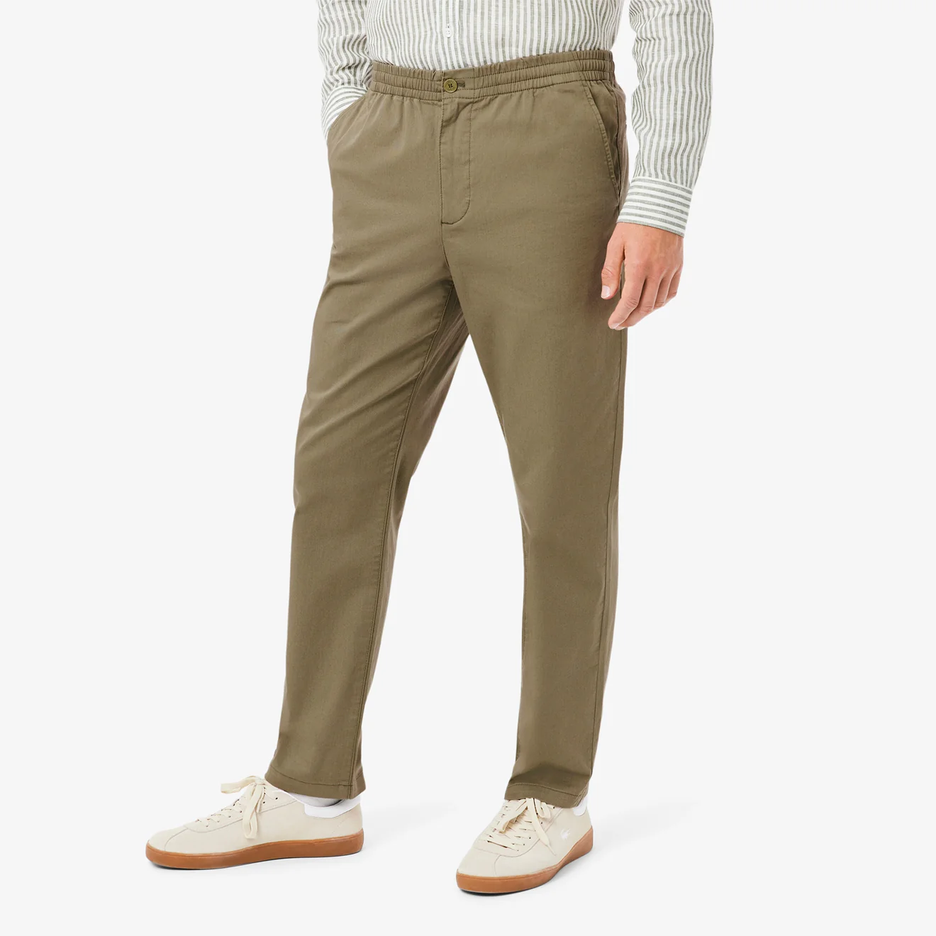 Lacoste Drawstring Trousers Khaki Green - Image 4