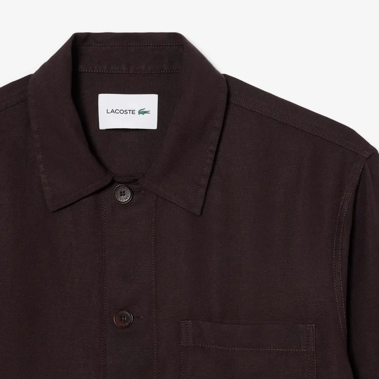 Lacoste Linen Blend Overshirt Buffalo - Image 2