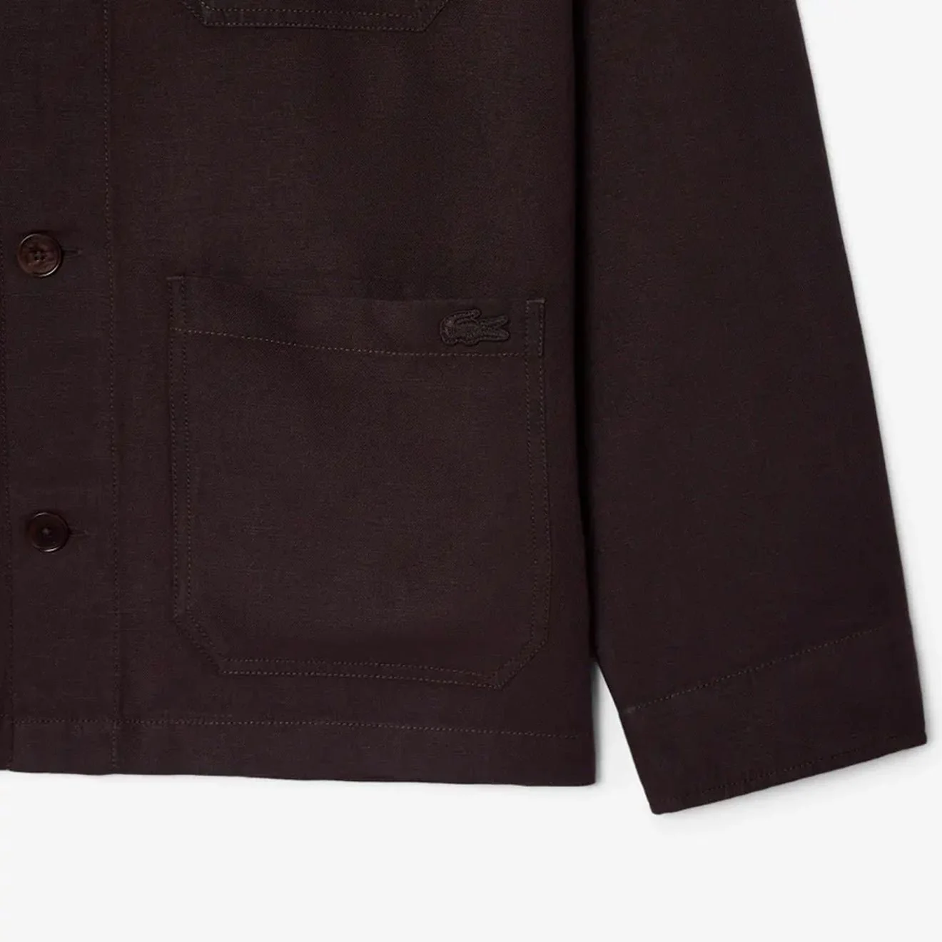 Lacoste Linen Blend Overshirt Buffalo - Image 6