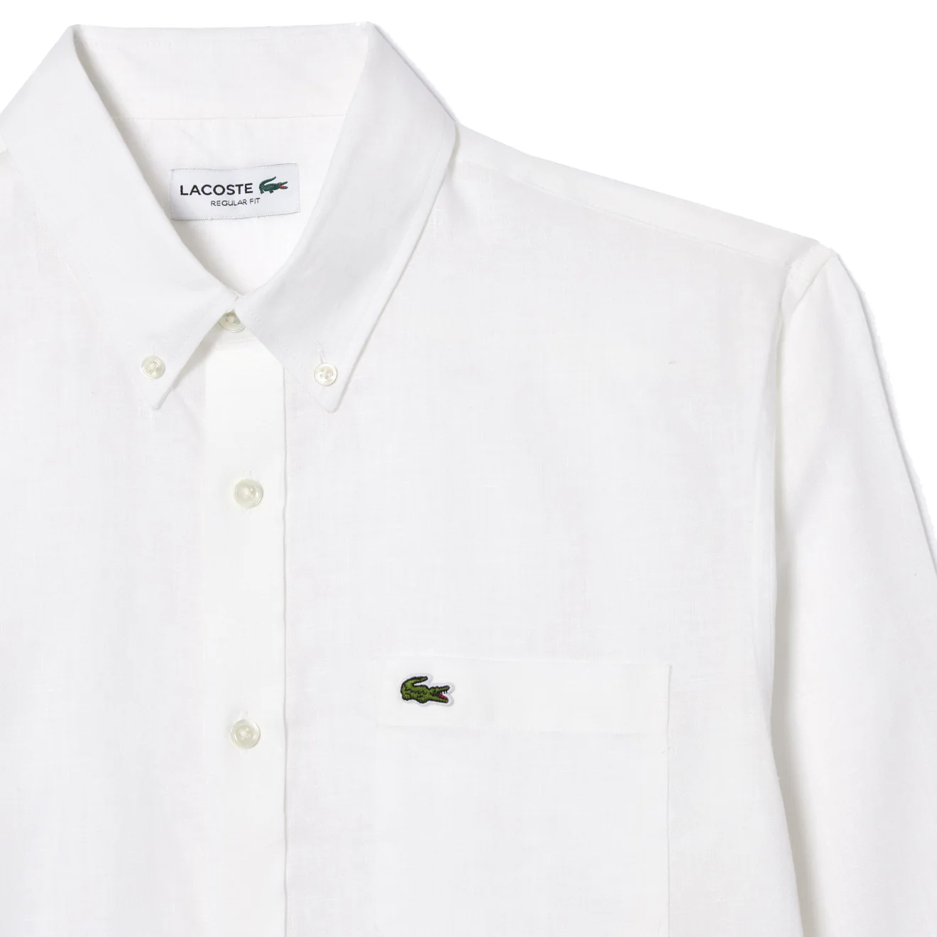 Lacoste Linen Shirt White - Image 3