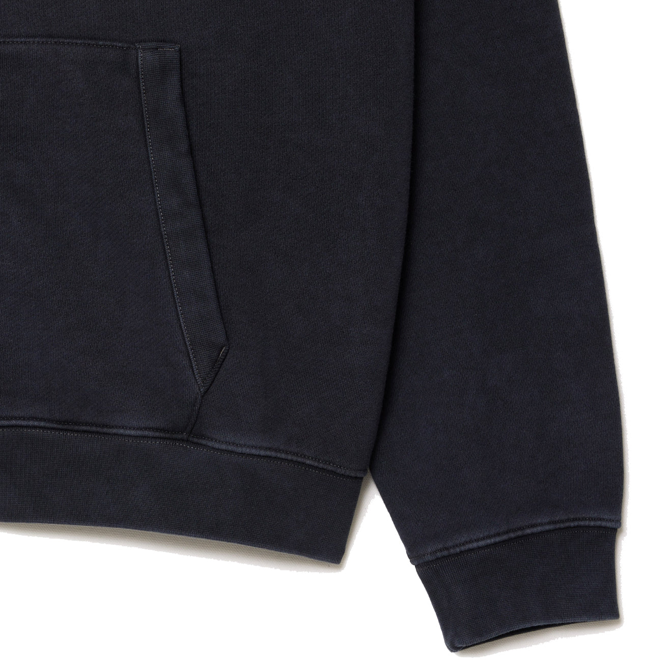 Lacoste Loose Fit Washed Effect Hoodie Black - Image 2