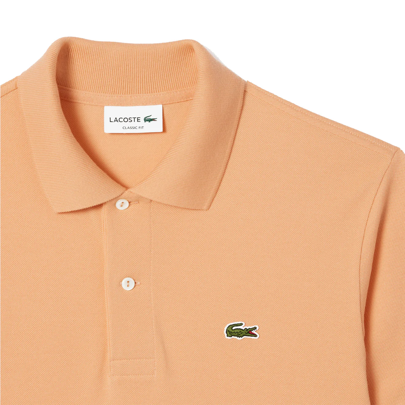 Lacoste Original L.12.12 Petit Pique Cotton Polo Shirt Light Orange - Image 2