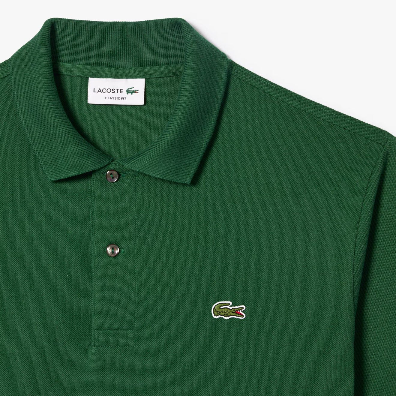 Lacoste Original L.12.12 Petit Pique Cotton Polo Shirt Pine Green - Image 2