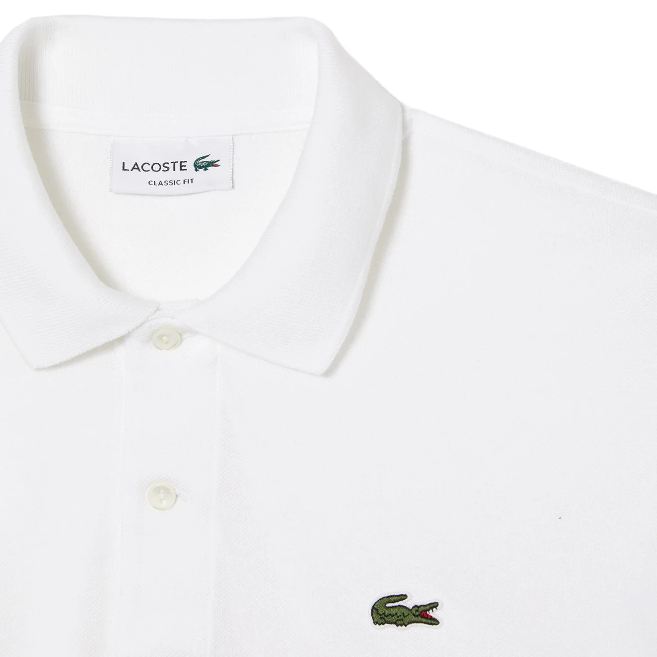 Lacoste Original L.12.12 Petit Pique Cotton Polo Shirt White - Image 2