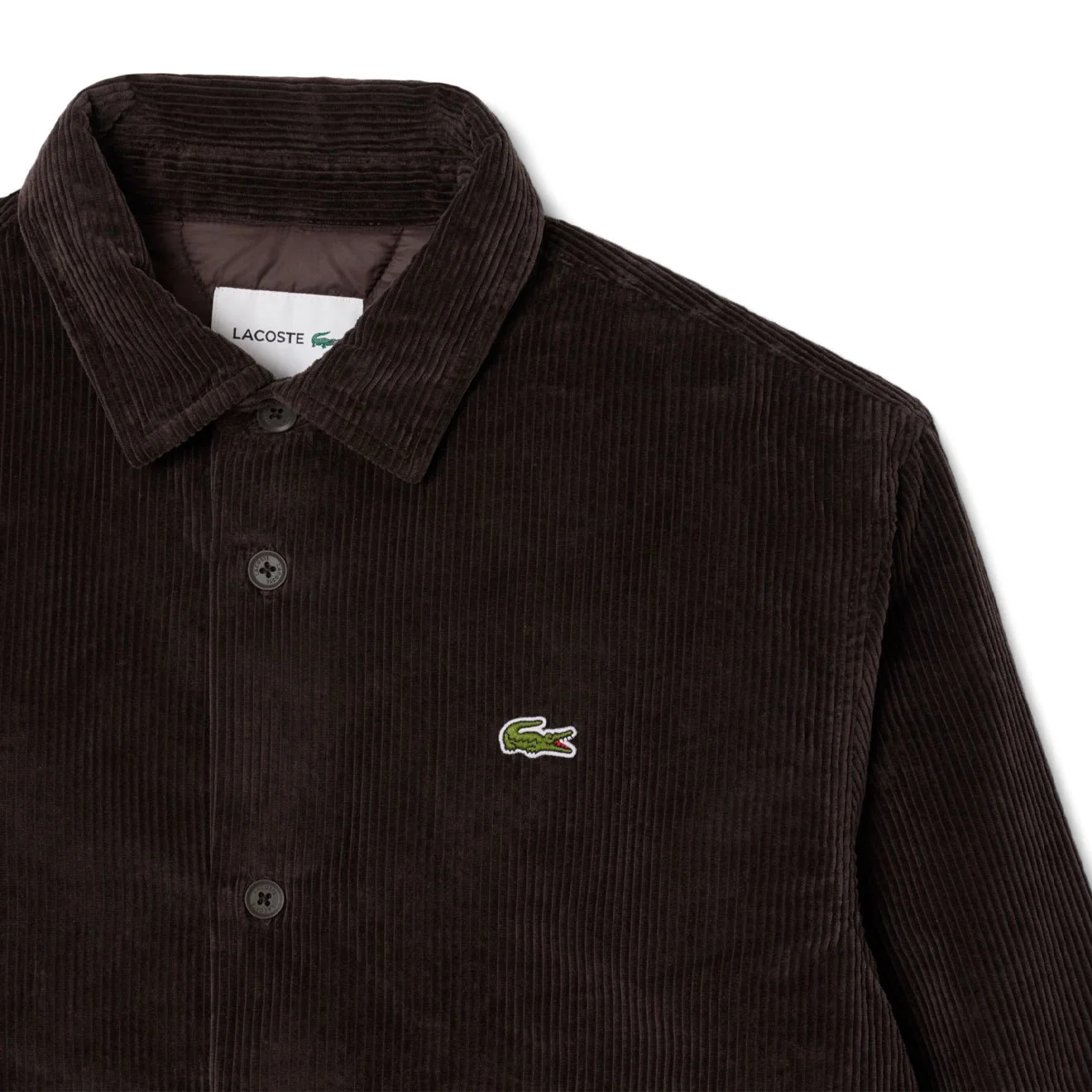 Lacoste Oversized Corduroy Overshirt Brown - Image 4