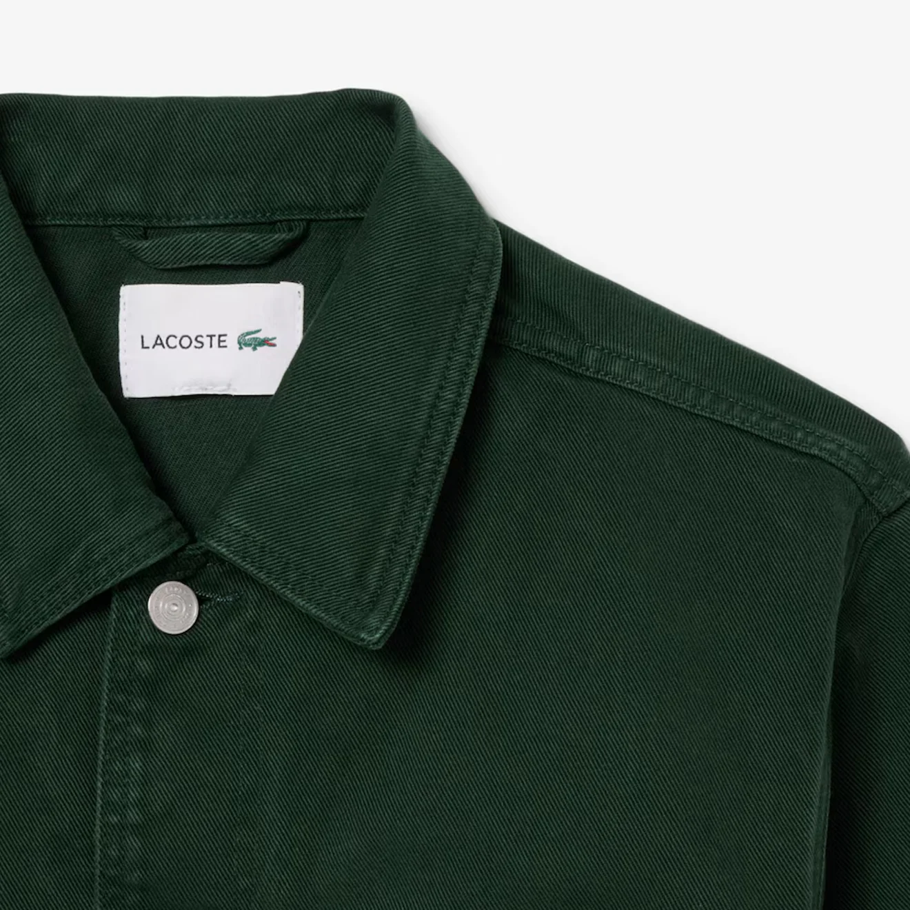 Lacoste Oversized Denim Overshirt Green - Image 4
