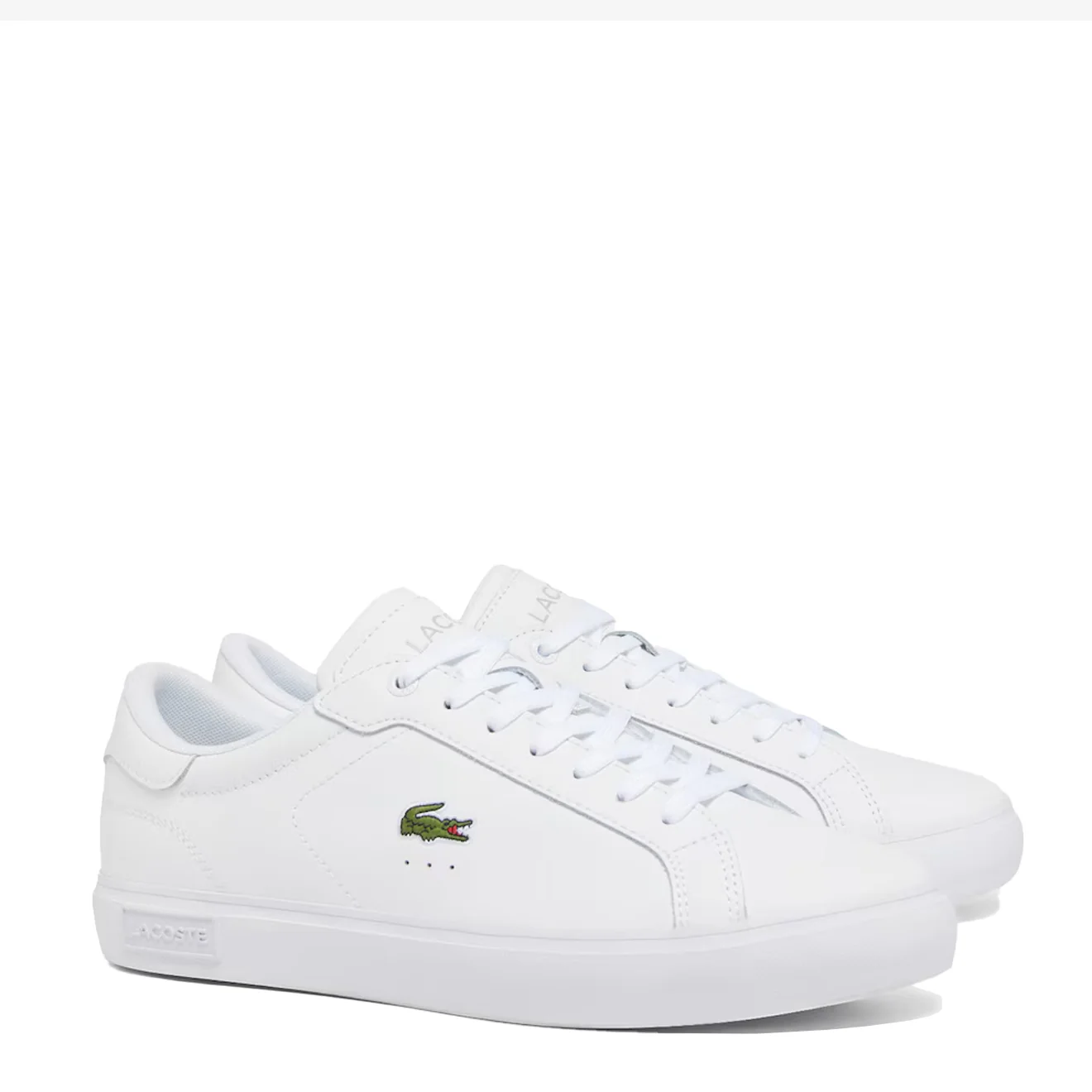 Lacoste Powercourt Leather Trainer White / White - Image 2