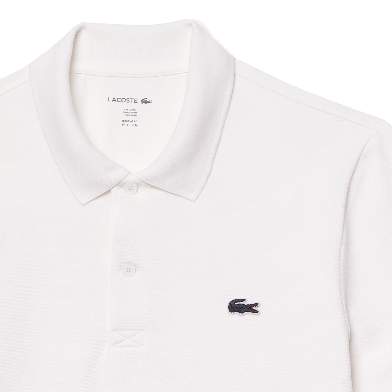 Lacoste Regular Fit Cotton Polo Shirt White - Image 2