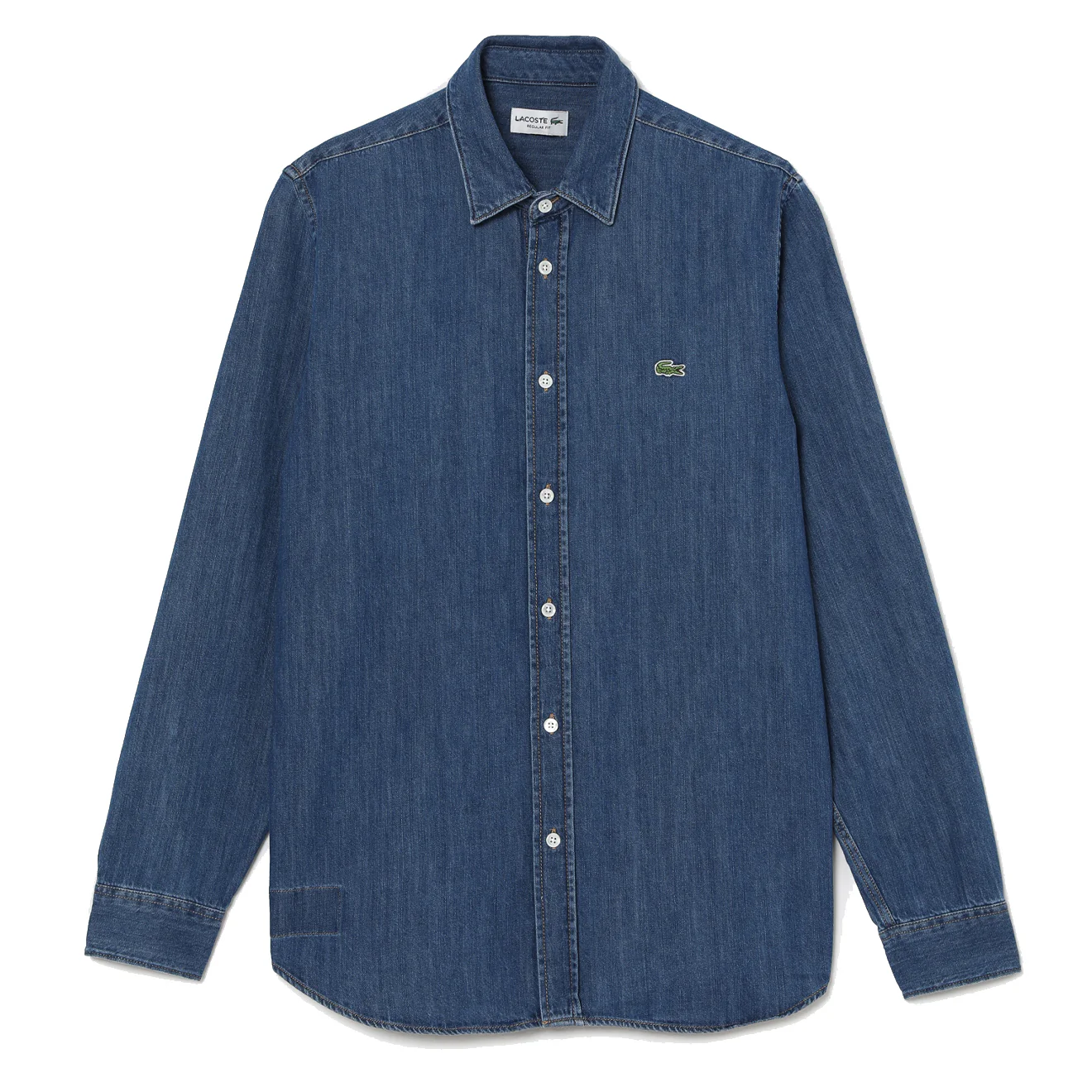 Lacoste Regular Fit Denim Shirt Blue