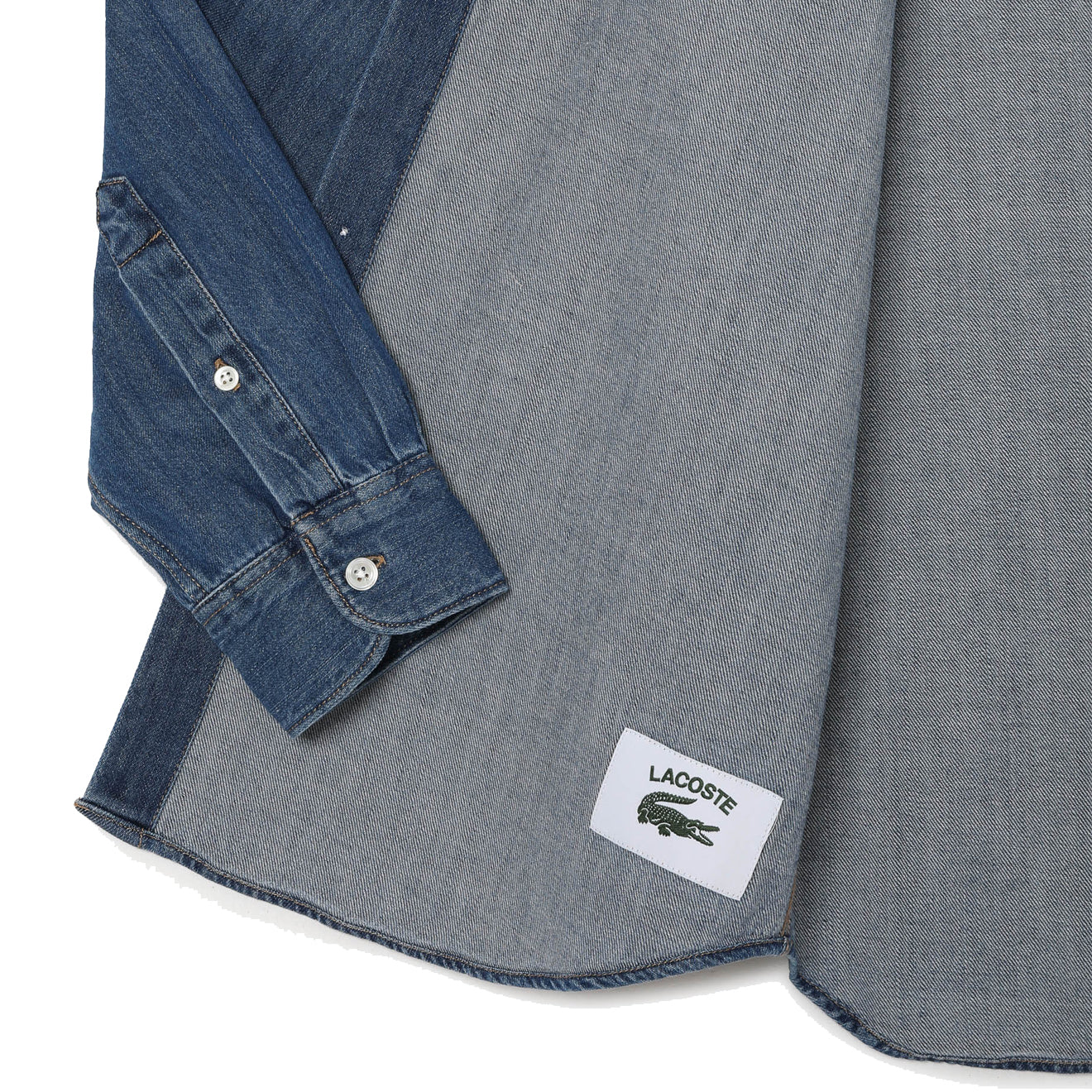 Lacoste Regular Fit Denim Shirt Blue - Image 2