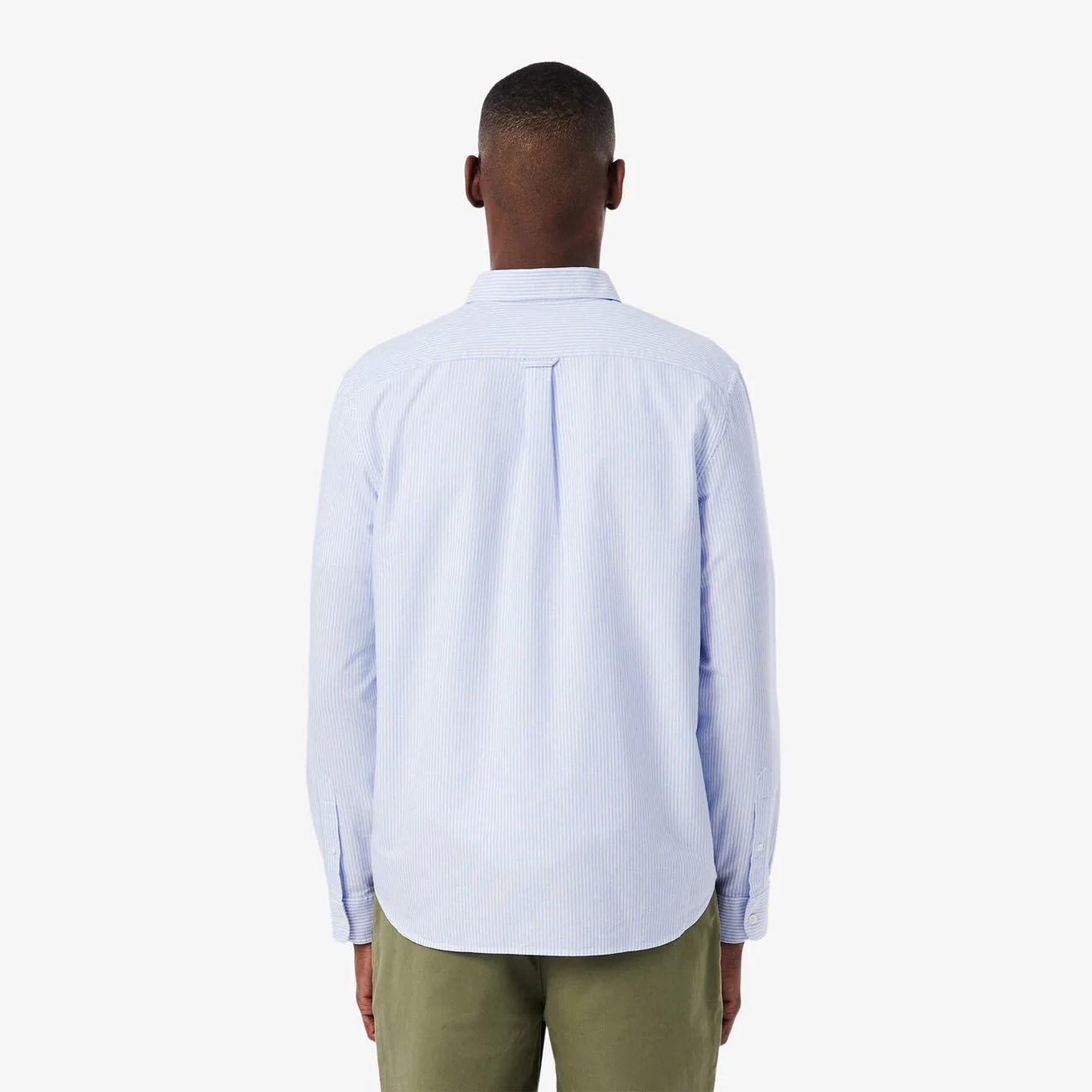 Lacoste Regular Fit Striped Oxford Shirt Blue / White - Image 3