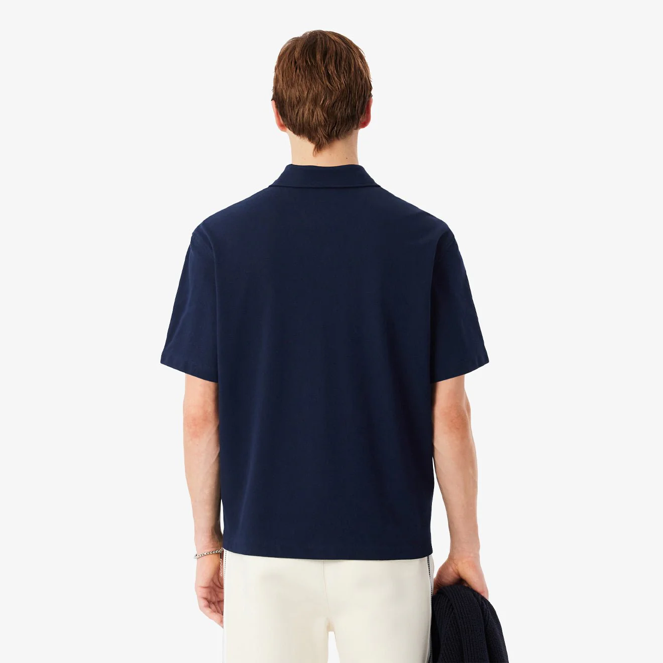 Lacoste Relaxed Fit S/S Shirt Pique Navy - Image 3