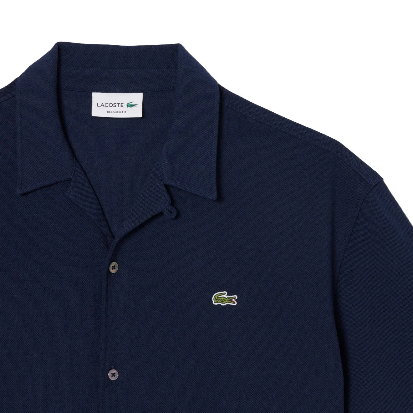 Lacoste Relaxed Fit S/S Shirt Pique Navy - Image 5