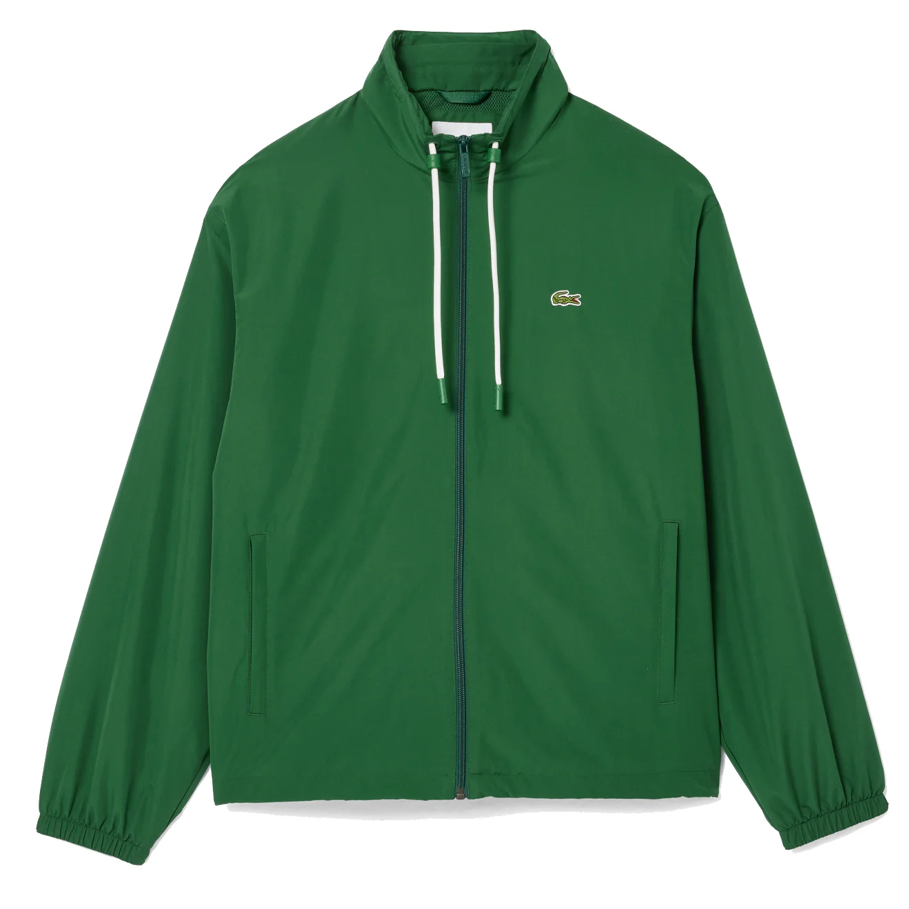 Lacoste Short Water-Resistant Sportsuit Jacket w/ Removable Hood Pine Green - Image 2