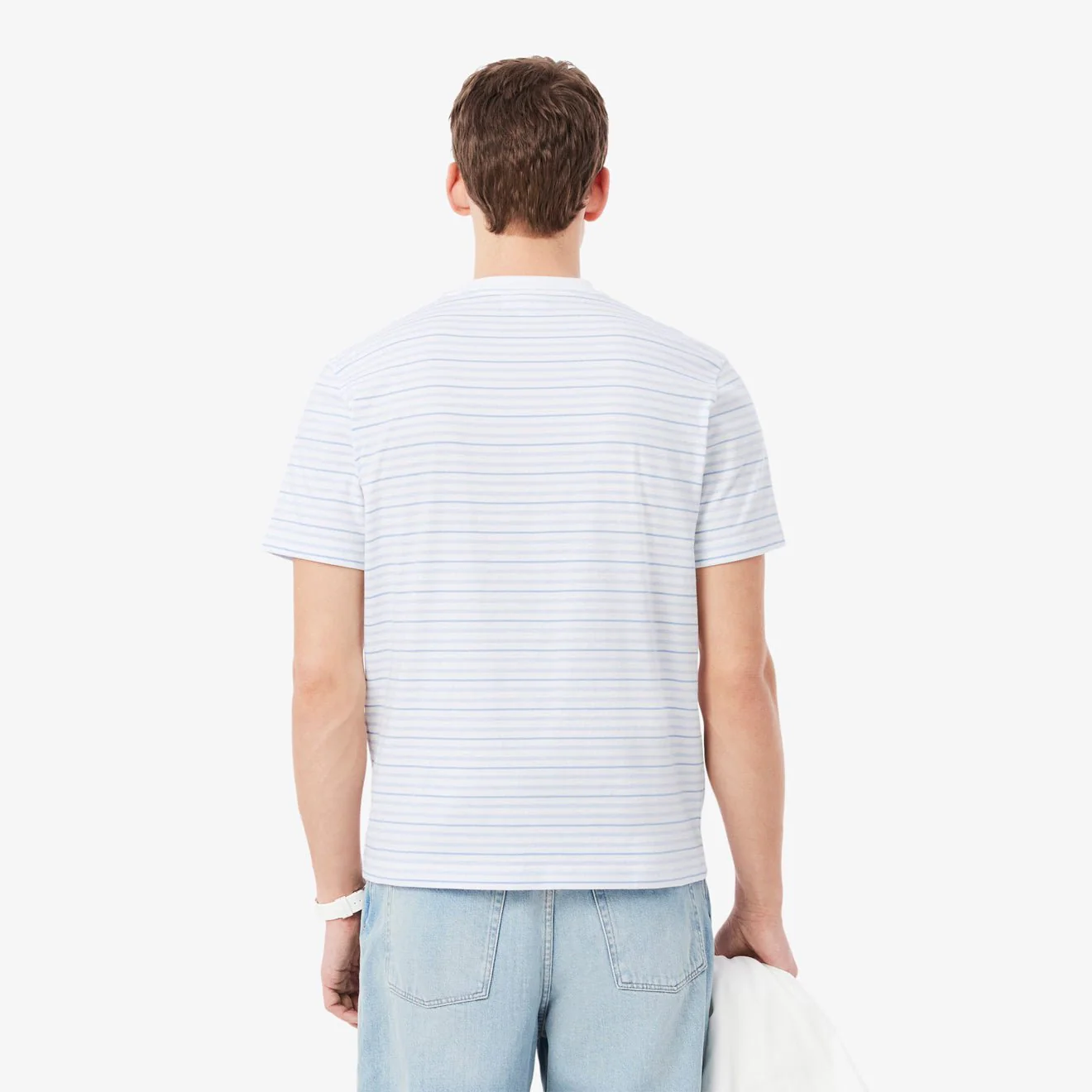 Lacoste Stripe S/S Tee Phoenix Blue / Flour - Image 3