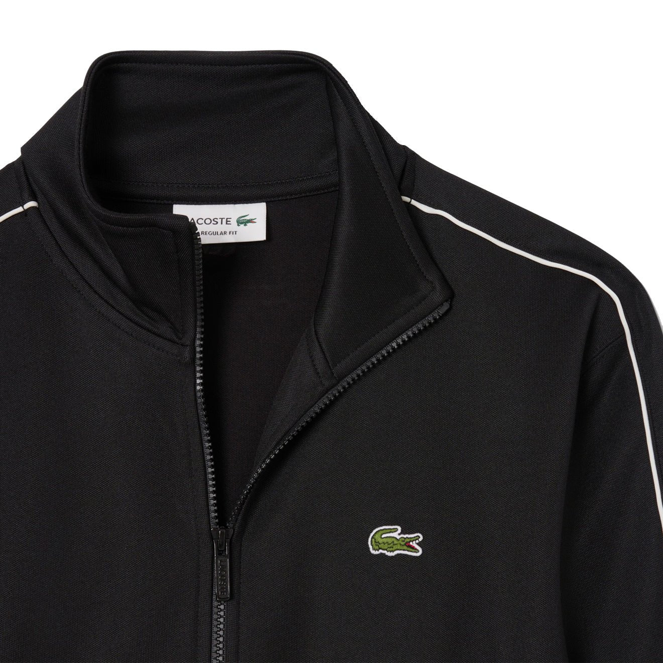 Lacoste Paris Pique Zip Front Track Jacket Black - Image 3