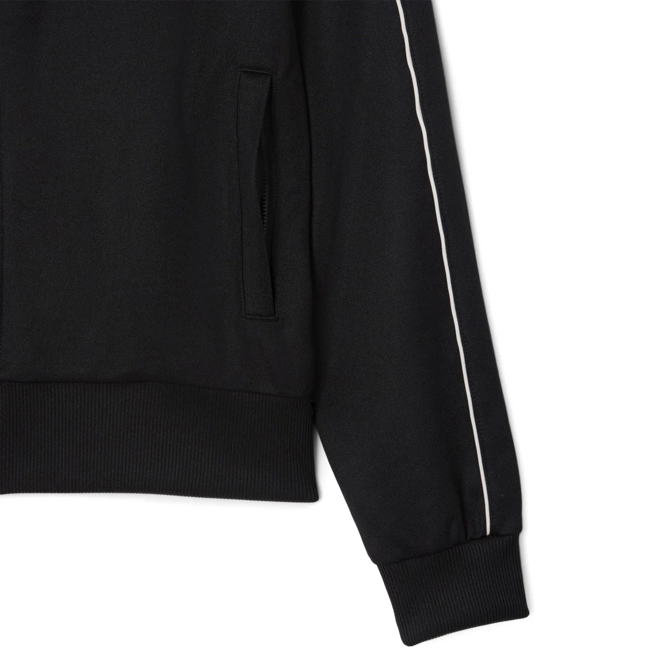Lacoste Paris Pique Zip Front Track Jacket Black - Image 4