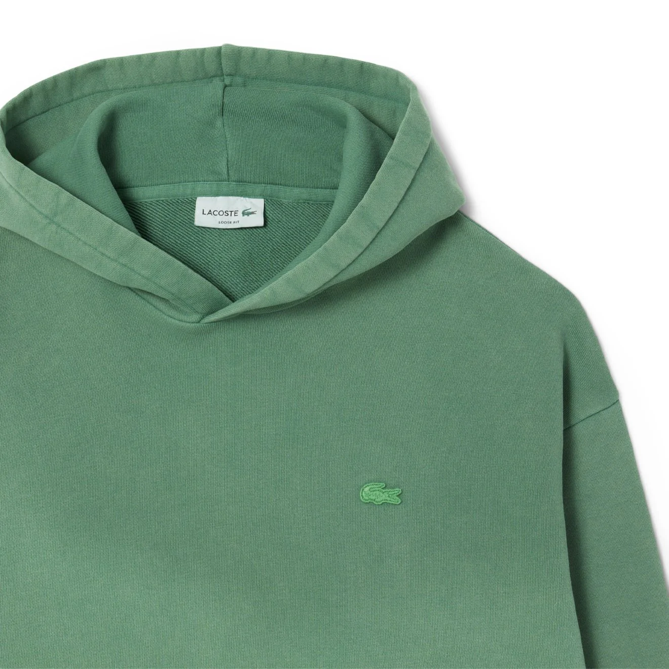 Lacoste Washed Effect Hoodie Pine Green - Image 2