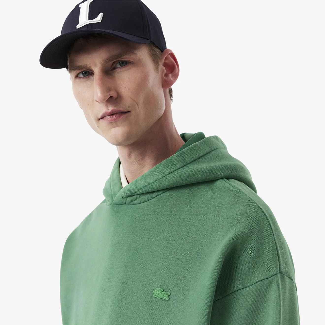 Lacoste Washed Effect Hoodie Pine Green - Image 4