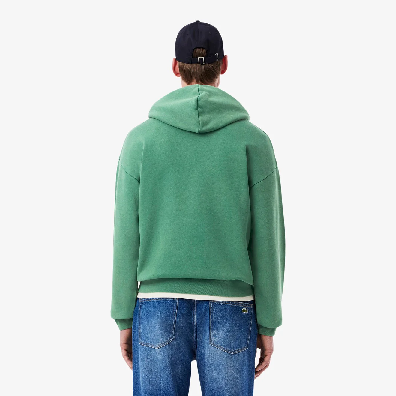 Lacoste Washed Effect Hoodie Pine Green - Image 5