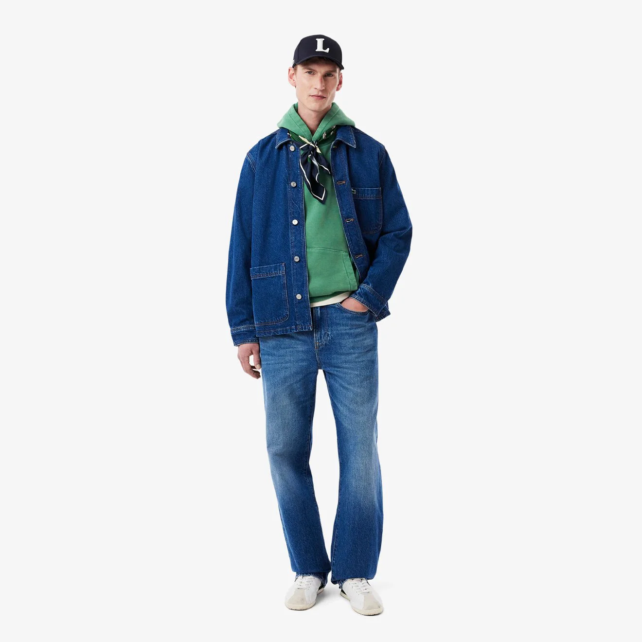 Lacoste Washed Effect Hoodie Pine Green - Image 6