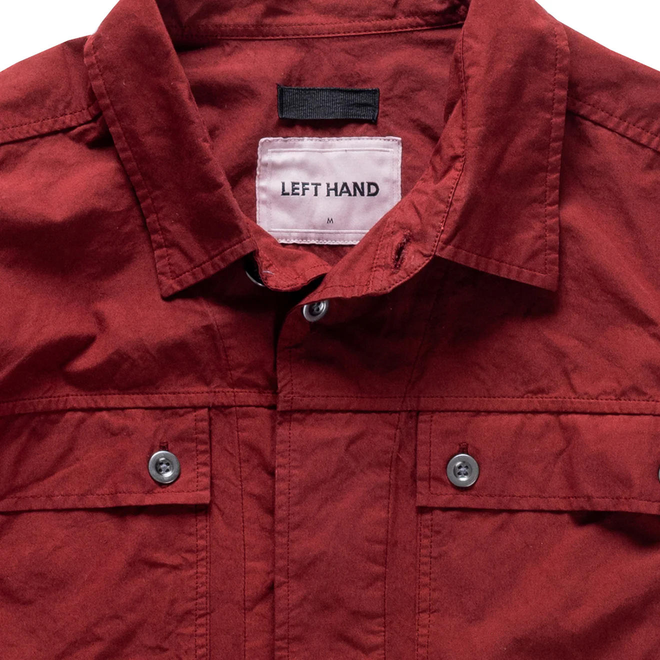 Left Hand Twin Pocket Shirt Burgundy - Image 3