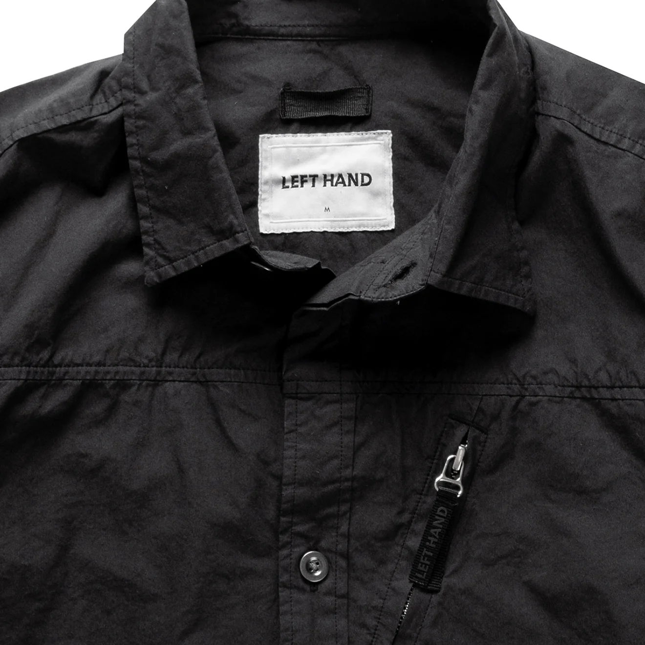 Left Hand Zip Pocket Shirt Black - Image 3