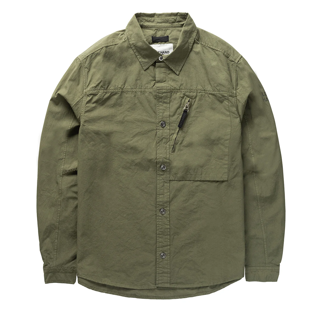 Left Hand Zip Pocket Shirt Olive