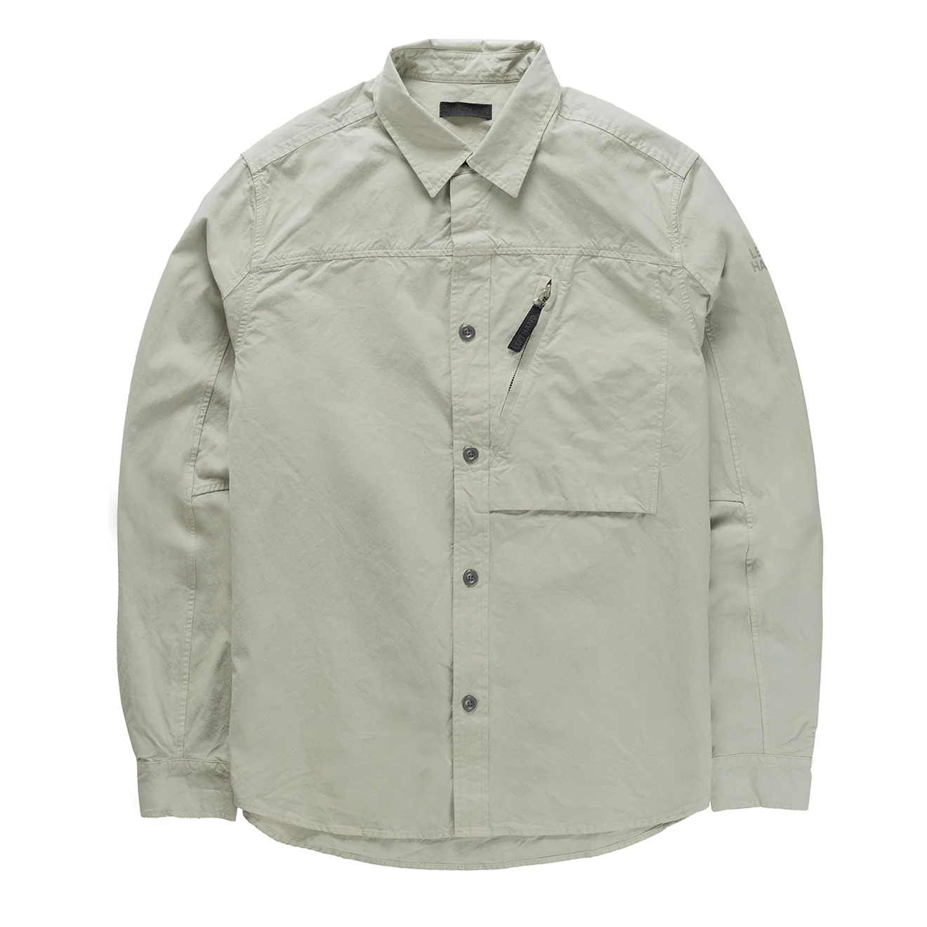 Left Hand Zip Pocket Shirt Stone