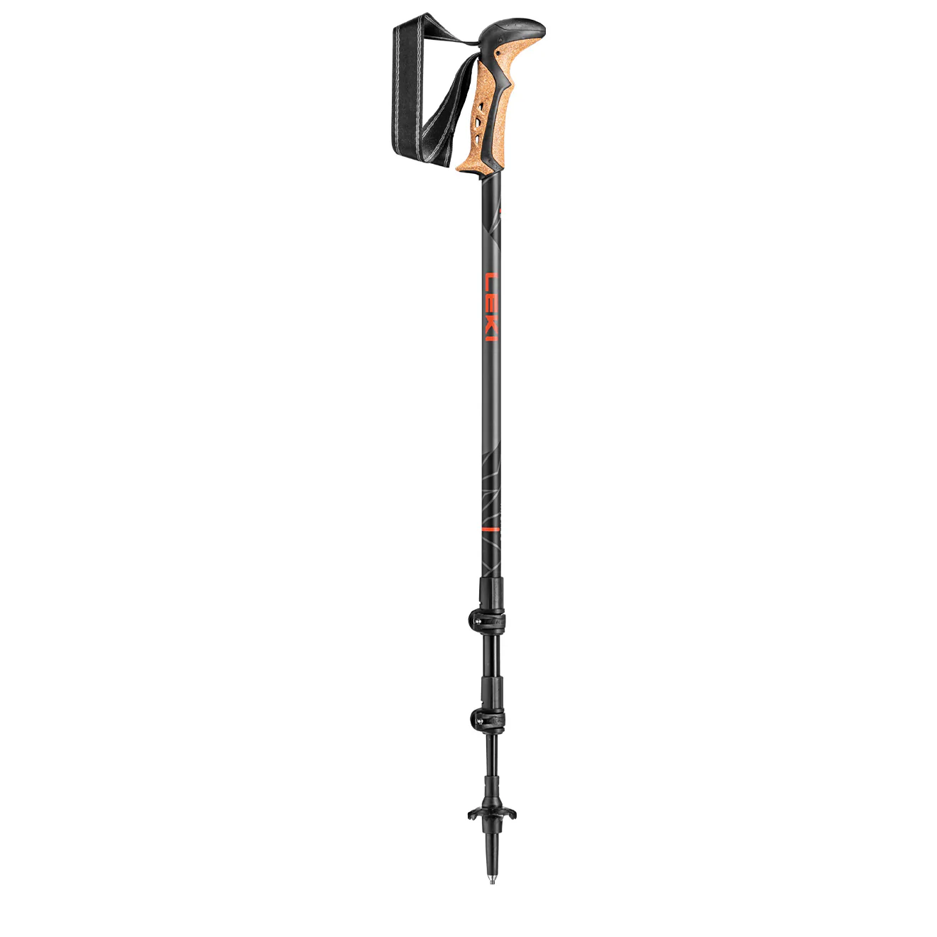 Leki Poles Khumbu Dark Anthracite / White / Bright Red - Image 2