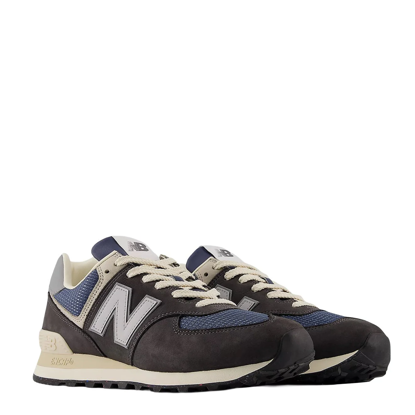 New Balance 574 Shoes Black Cement / Slate Grey - Image 3