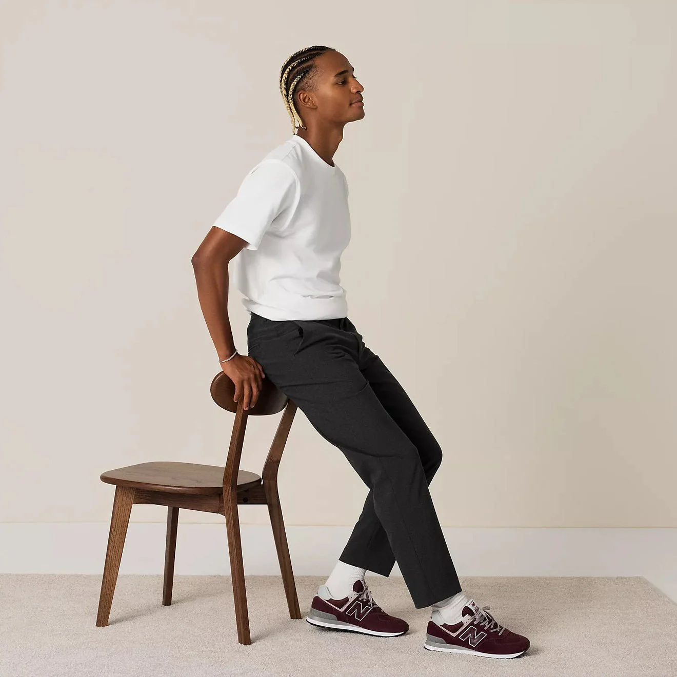 New Balance 574 Core Trainer Burgundy / White - Image 7