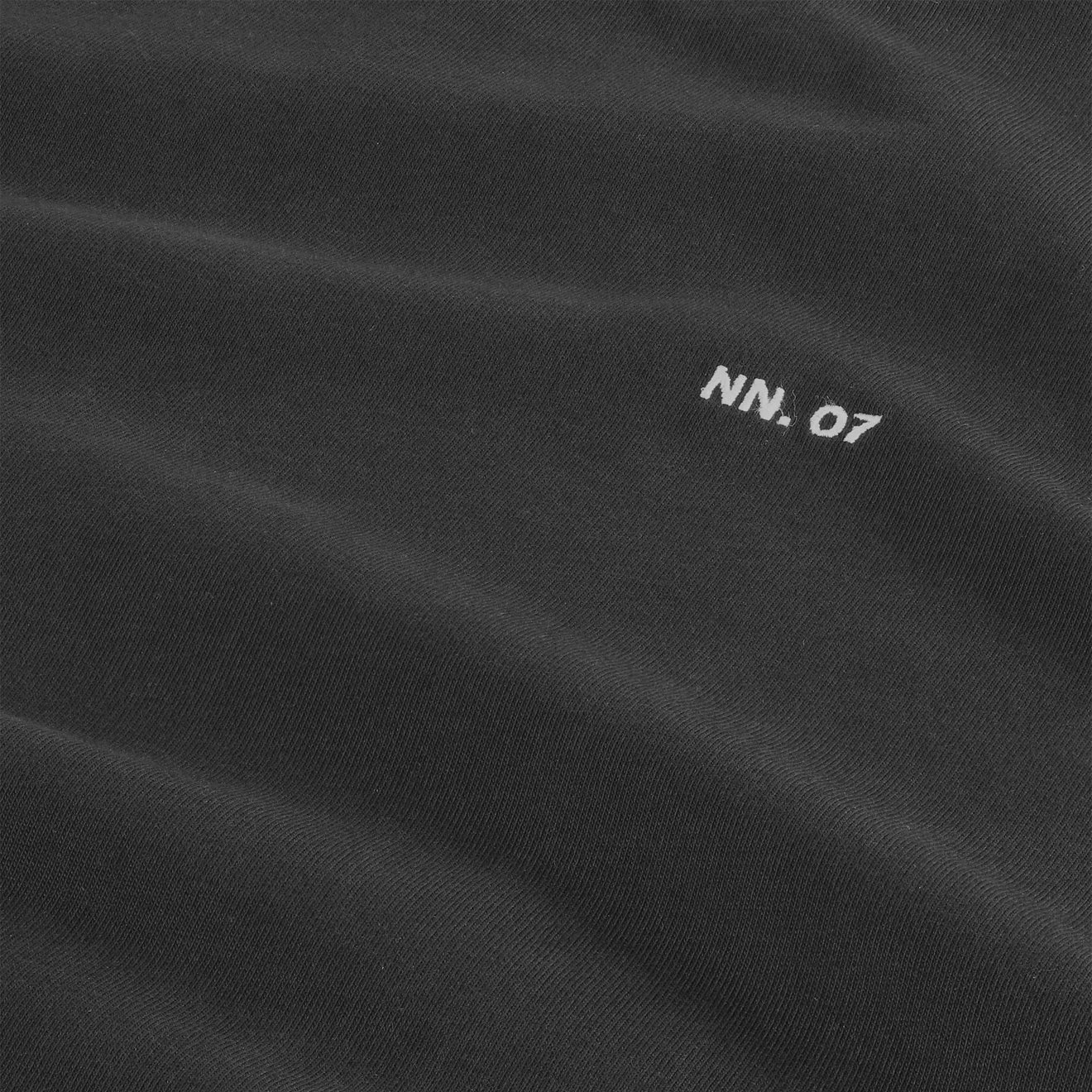 NN07 Adam Casual Logo Pima T-shirt Black - Image 4