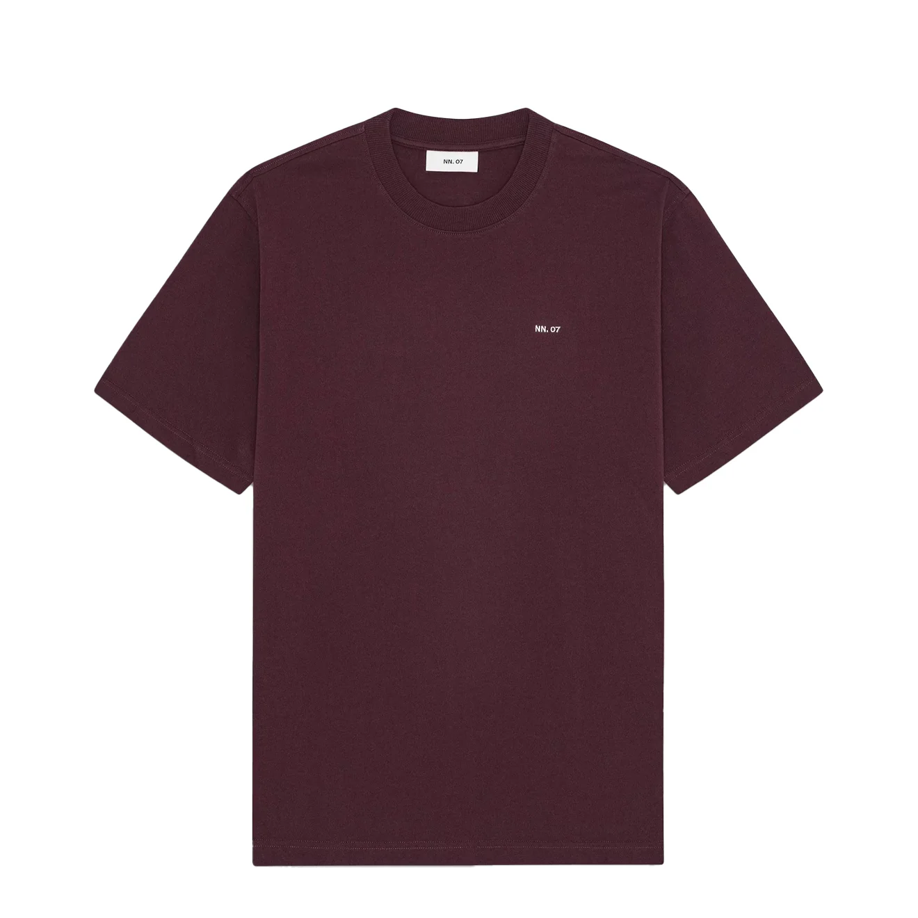 NN07 Adam Casual Logo Pima T-shirt Wine Red