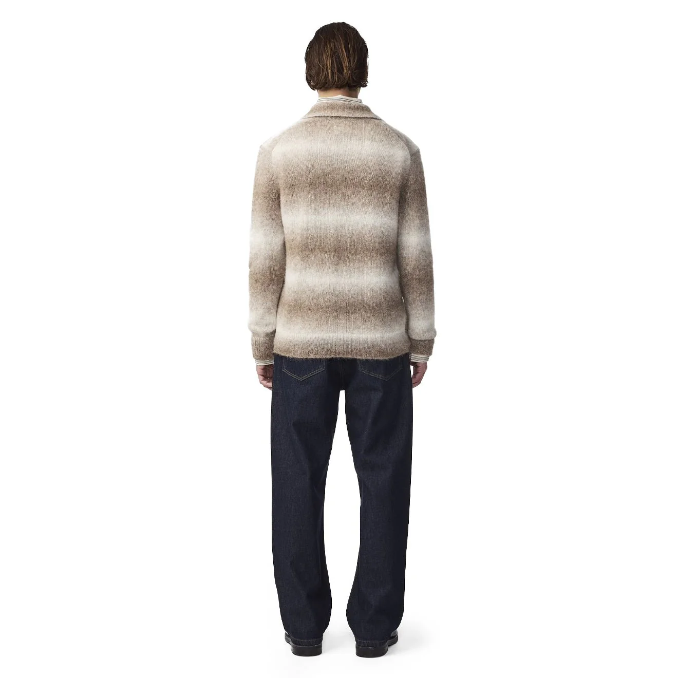 NN07 Alfie Polo Alpaca Blend Knit Light Camel - Image 3